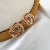 Brinco Broche Cravejado - Banhado a Ouro